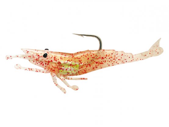 Leurre, crevettes vivantes WildEye 7,6 cm, orange fluorescent naturel