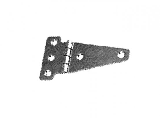 Charnière, Té SS L:2,12" Largeur ouverte:4,31" 5 trous