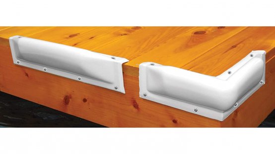 Pare-chocs de quai, 18 pouces, vinyle blanc droit