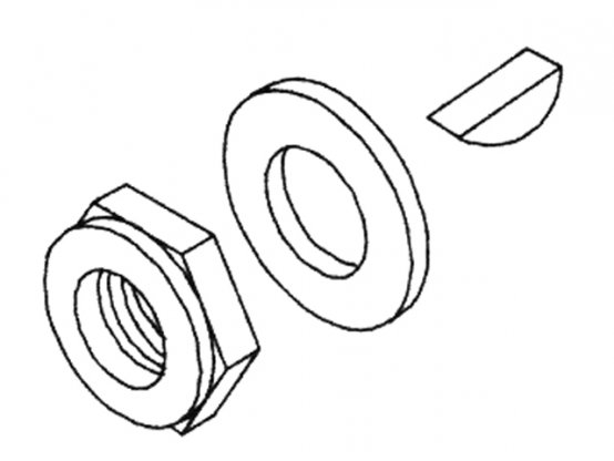 Kit de montage de roue, écrou, rondelle et clé