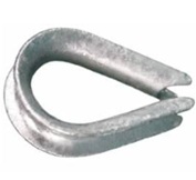 Cosse galvanisée de 8,6 cm (3,4″) pour corde de 16 à 20 mm.