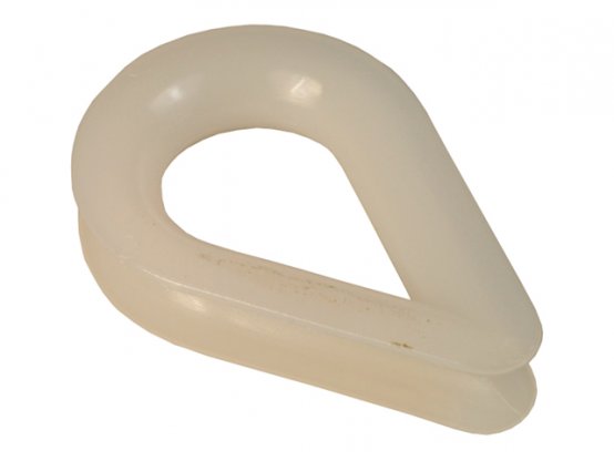 Cosse à coudre, en nylon blanc pour corde de 10 mm