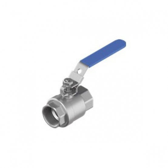 Vanne à bille, 1″, acier inoxydable, verrouillable, 2 pièces