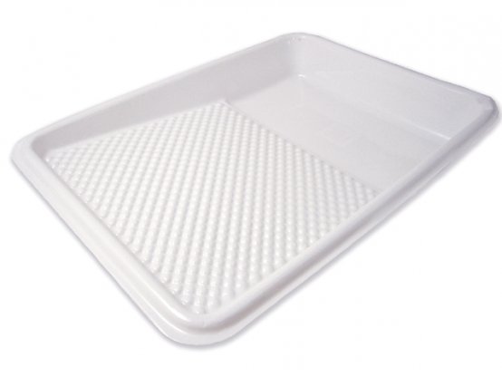 Revêtement pour plateau, blanc, pour plateau métallique de 28 cm de profondeur