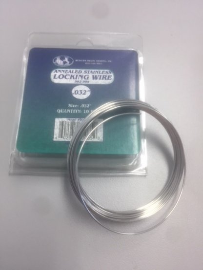 Fil de serrage/verrouillage, tige en acier inoxydable : 032 L : 10